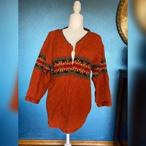 Beautiful Rusty Orange Eddie Bauer Wool Sweater